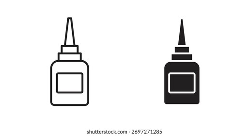 Ícone de cola com traçado editável e pacote de vetor plano