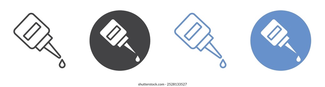 Glue icon Flat art in black and white isolated
