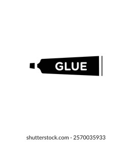 Glue icon Flat simple outline set