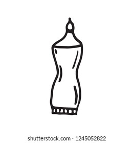 Glue icon in hand drawn doodle flat style. Vector illustration