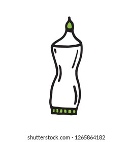 Glue icon in hand drawn doodle flat style. Vector illustration