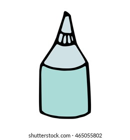 glue icon isolated on white background in style hand draw