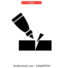 glue icon isolated sign symbol vector illustration - high quality black style vector icons
