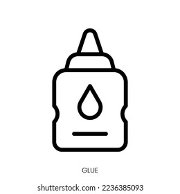 glue icon. Line Art Style Design Isolated On White Background