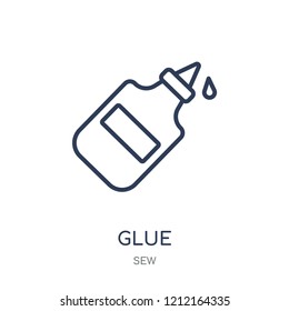 Glue icon. Glue linear symbol design from Sew collection. Simple outline element vector illustration on white background.