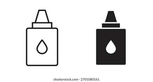 Glue icon outline concept symbol with editable stroke on white