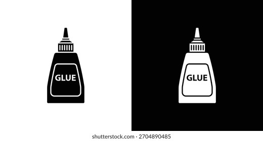 Glue icon silhouette vector in black colors. flat symbol logo design style