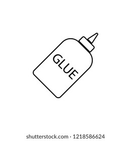 glue icon. Simple outline vector of education set for UI and UX, website or mobile application