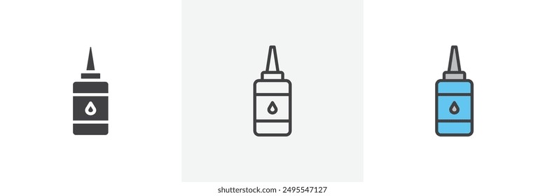 Glue icon symbol collection on white background.