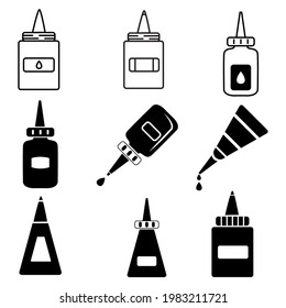 glue icon. symbol set symbol vector elements for infographic web.