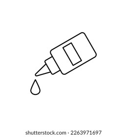 signo de botella vectorial de icono de pegamento