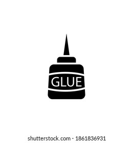 glue icon vector glyph style. black tool icon. isolated on white background