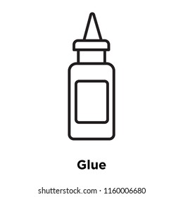 Glue icon vector isolated on white background, Glue transparent sign , sign and symbols in thin linear outline style