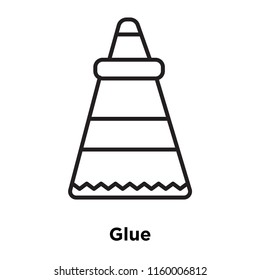Glue icon vector isolated on white background, Glue transparent sign , sign and symbols in thin linear outline style