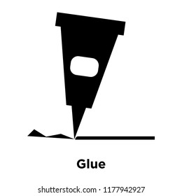 Glue icon vector isolated on white background, logo concept of Glue sign on transparent background, filled black symbol