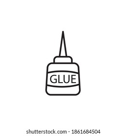 glue icon vector line style. tool icon outline. isolated on white background