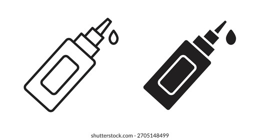 Ícone de cola vetor modernos desenhos planos e traçados