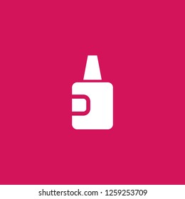 glue icon vector. glue sign on pink background. glue icon for web and app