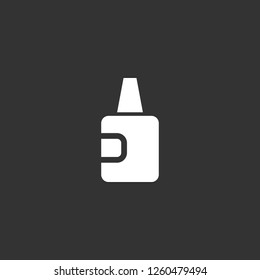 glue icon vector. glue sign on black background. glue icon for web and app
