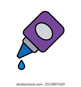 glue icon with white background vector stock illustration