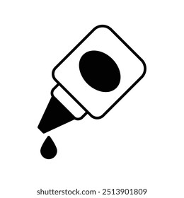 glue icon with white background vector stock illustration