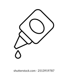 ícone de cola com fundo branco vetor ilustração stock