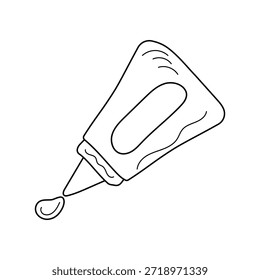 Ícone de cola com fundo branco vetor ilustração stock