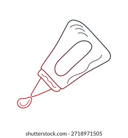 Ícone de cola com fundo branco vetor ilustração stock