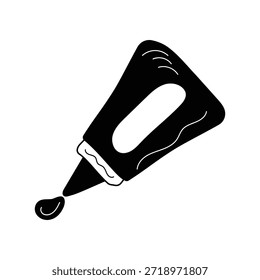Ícone de cola com fundo branco vetor ilustração stock