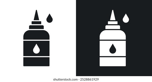 Glue icons. solid style vector