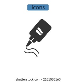 glue icons  symbol vector elements for infographic web