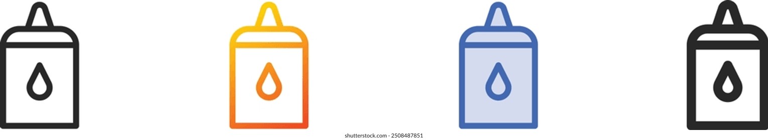 glue icon.Thin Linear, Gradient, Blue Stroke and bold Style Design Isolated On White Background