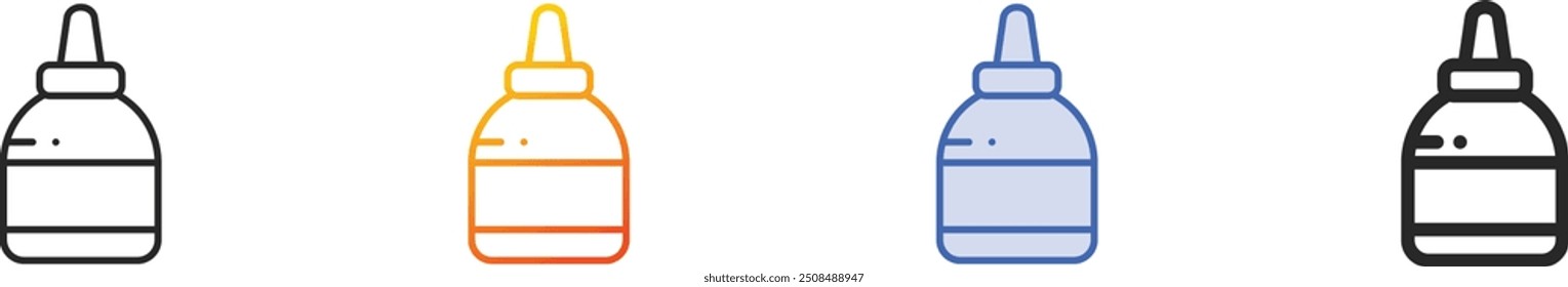 glue icon.Thin Linear, Gradient, Blue Stroke and bold Style Design Isolated On White Background