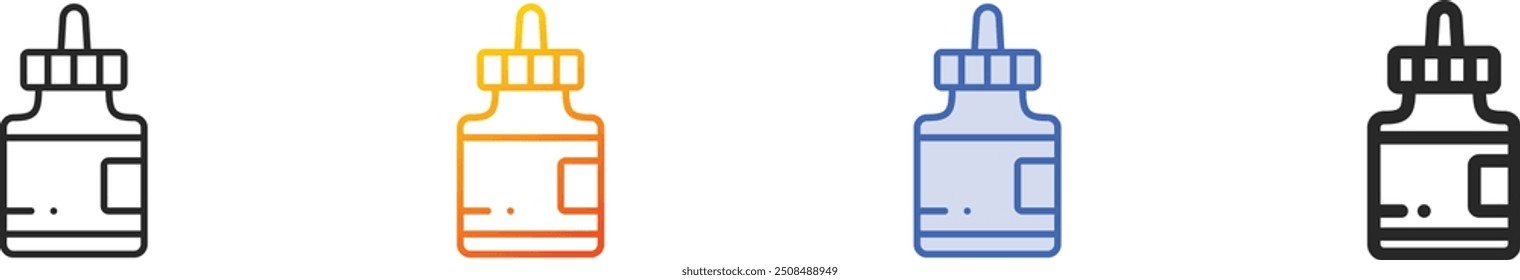 glue icon.Thin Linear, Gradient, Blue Stroke and bold Style Design Isolated On White Background