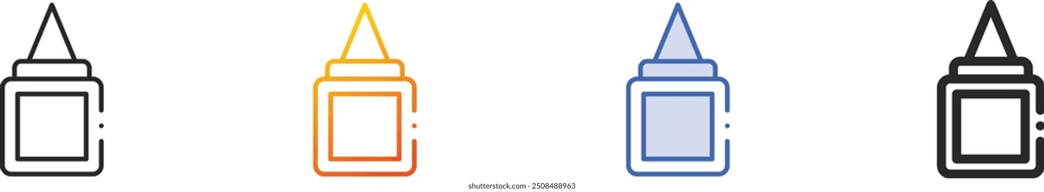 glue icon.Thin Linear, Gradient, Blue Stroke and bold Style Design Isolated On White Background