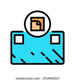 glue installation mirror color icon vector. glue installation mirror sign. isolated symbol illustration