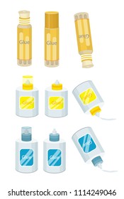 glue, jar, vector illustration