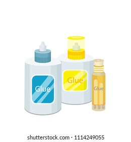 glue, jar, vector illustration