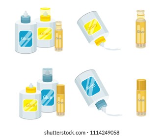glue, jar, vector illustration