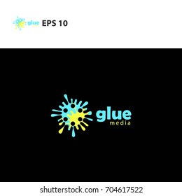glue and media concept