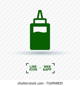 Glue minimal icon. Bottle line vector icon for websites and mobile minimalistic flat design.