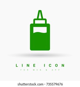 Glue minimal icon. Bottle line vector icon for websites and mobile minimalistic flat design.