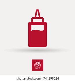 Glue minimal icon. Bottle line vector icon for websites and mobile minimalistic flat design.