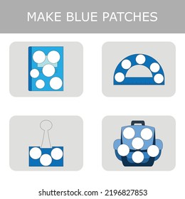 Glue a patch of plasticine of the desired color. Educational game for children.