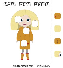 Pegar un parche de plasticina del color deseado. Juego educativo para niños.

