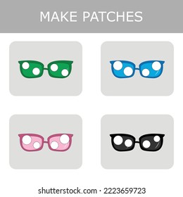 Glue a patch of plasticine of the desired color. Educational game for children.
