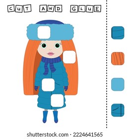 Glue a patch of plasticine of the desired color. Educational game for children.