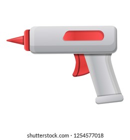 Glue pistol icon. Cartoon of glue pistol vector icon for web design isolated on white background