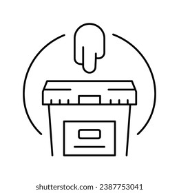 glue production line icon vector. glue production sign. isolated contour symbol black illustration