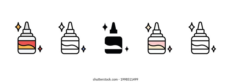glue set vector type icon